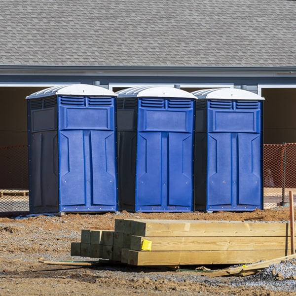 how often are the porta potties cleaned and serviced during a rental period in Kingdom City